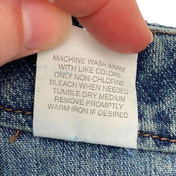 Lee Maxi Jean Skirt Front Slit Blue Denim Cottagecore Modest Prairie Womens 16 - Picture 5 of 8